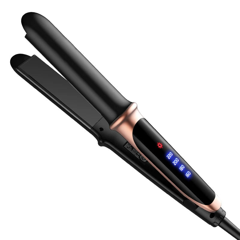 2 in 1 professional hair straightener and curler with ceramic plates