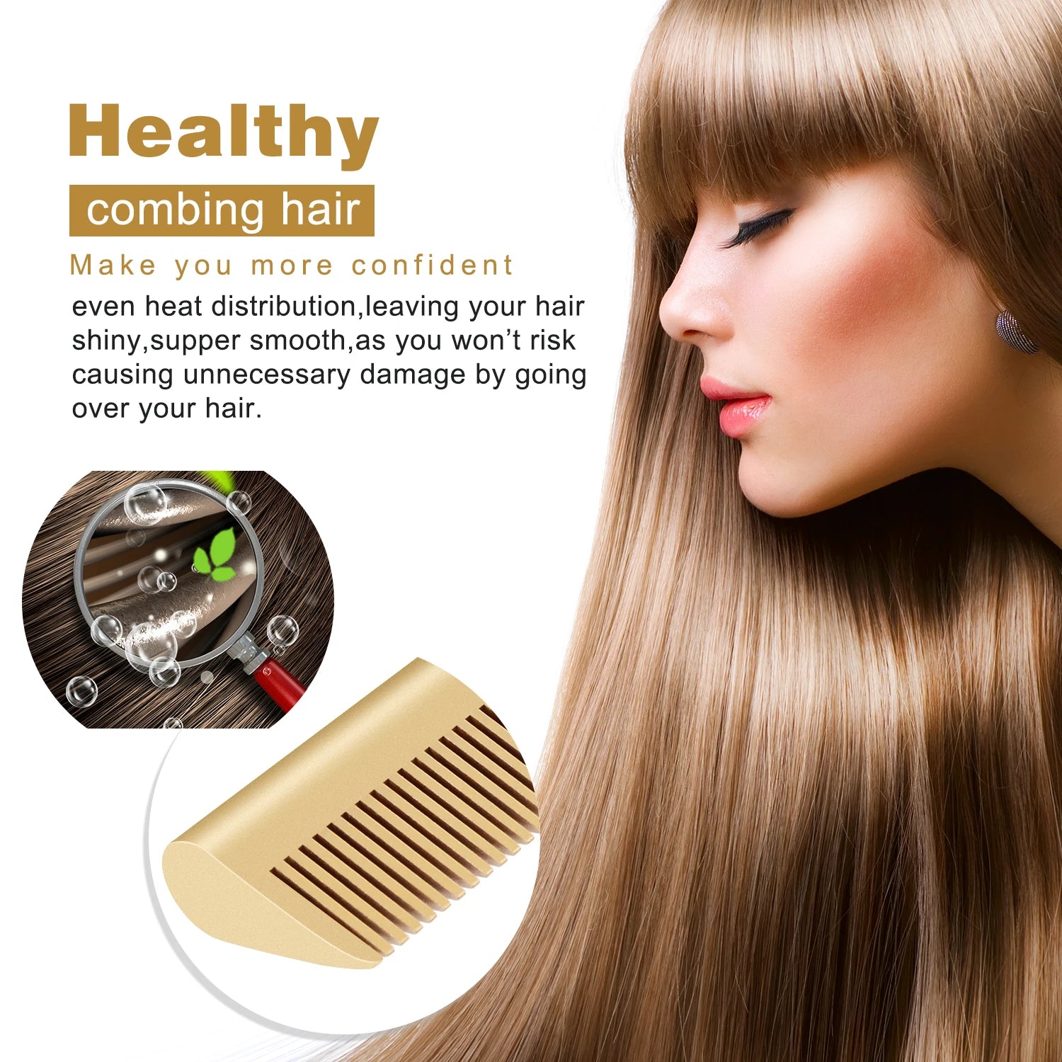 Hot comb straightener