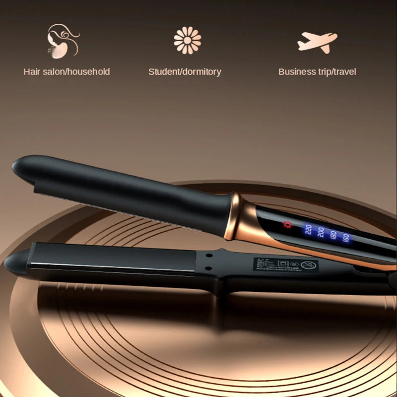 2 in 1 professional hair straightener and curler with ceramic plates